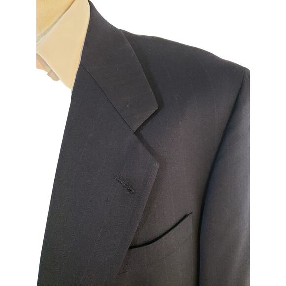 mens sport coat 42R suit jacket 42 r blazer blue Hart Schaffner Marx Trumpeter - Picture 2 of 7